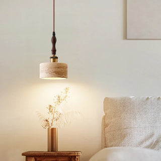 Celako™ Aureterra Pendant Light | Yellow Travertine Bedroom Lighting