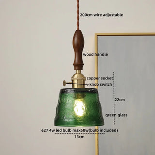 Celako™ Copelle Pendant Light | Glass Stone Bedroom Lighting