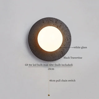 Celako™ Solivra Wall Light | Yellow Travertine Living Room Lighting
