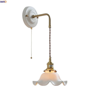 Celako™ Faienza Wall Light | White Ceramic Bedroom Lighting