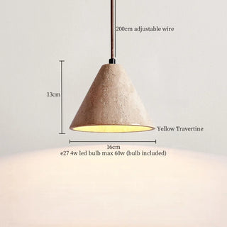 Celako™ Saverti Pendant Light | Yellow Travertine Kitchen Island Lighting