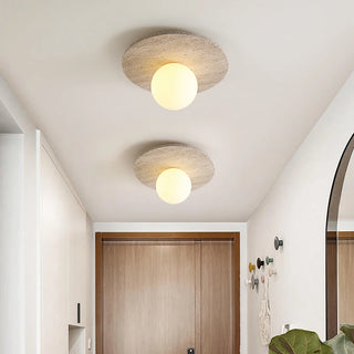 Celako™ Naverti Ceiling Light | Yellow Travertine Living Room Lighting