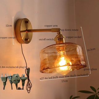 Celako™ Ambrys Wall Light | Glass Living Room Lighting