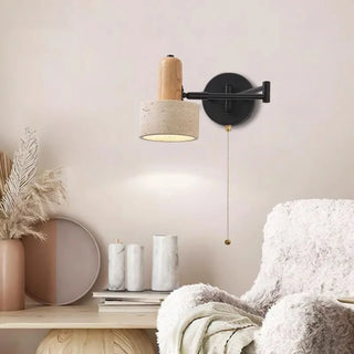 Celako™ Soltrava Wall Light | Yellow Travertine Living Room Lighting