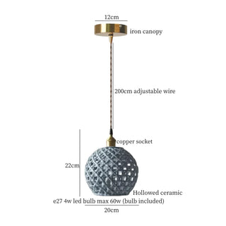 Celako™ Cavetto Pendant Light | Ceramic Wabi Sabi Modern Living Room Lighting
