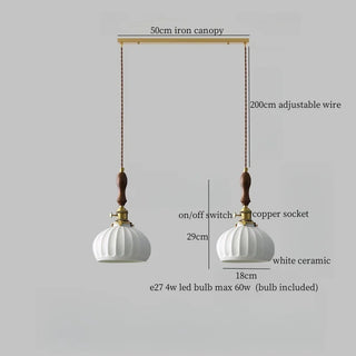 Celako™ Kamori Pendant Light | Ceramic Japan Style Bedroom Lighting