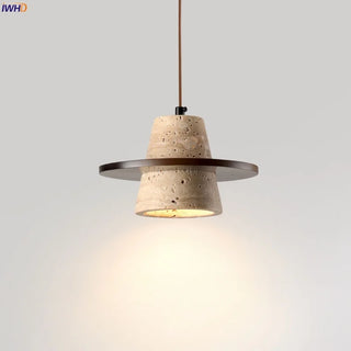 Celako™ Seravine Pendant Light | Yellow Travertine Living Room Lighting