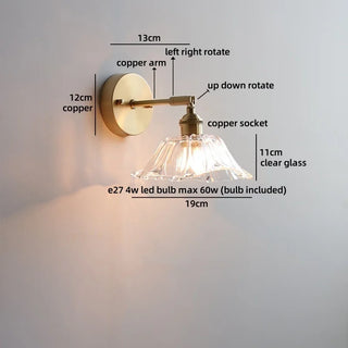 Celako™ Aurene Wall Light | Glass Living Room Lighting