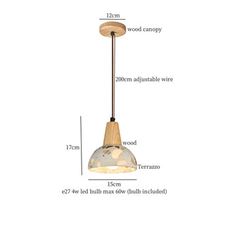 Celako™ Lunazzo Pendant Light | Terrazzo Bedroom Lighting