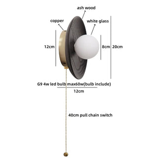Celako™ Ashiro Wall Light | Glass Bedside Lighting