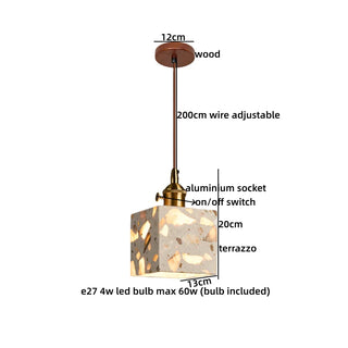 Celako™ Terzia Pendant Light | Terrazzo Wabi Sabi Bedroom Lighting