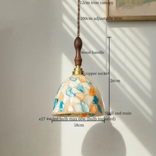 Celako™ Capizine Pendant Light | Resin And Shell Bedroom Lighting