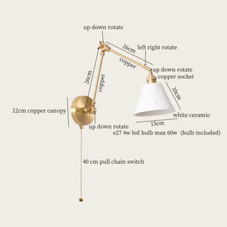 Celako™ Argilis Wall Light | Copper Bathroom Mirror