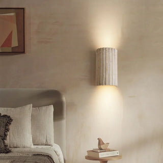 Celako™ Avetra Wall Light | Yellow Travertine Bedside Lighting