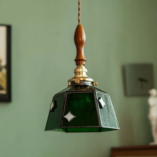 Celako™ Verdelite Pendant Light | Green Glass Bedroom Lighting