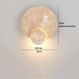 Celako™ Orolith Wall Light | Travertine Bedside Lighting