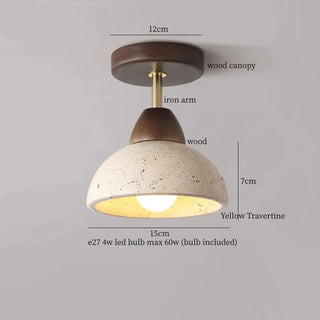Celako™ Alluvia Ceiling Light | Yellow Travertine Kitchen Island Lighting
