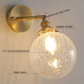 Celako™ Lunore Wall Light | Glass Bedroom Lighting