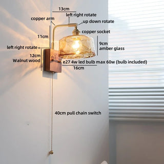 Celako™ Fiorina Wall Light | Glass Bedroom Lighting