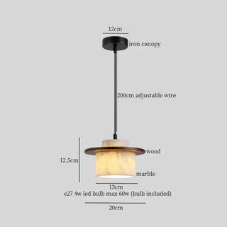 Celako™ Veltino Pendant Light | Marble Bedroom Lighting
