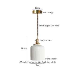 Celako™ Albaris Pendant Light | White Ceramic Kitchen Island Lighting