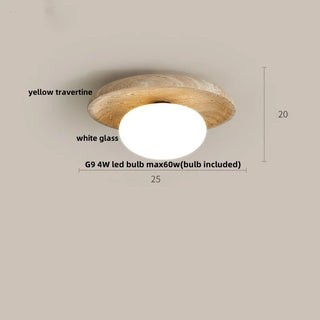 Celako™ Calvoro Ceiling Light | Yellow Travertine Modern Style