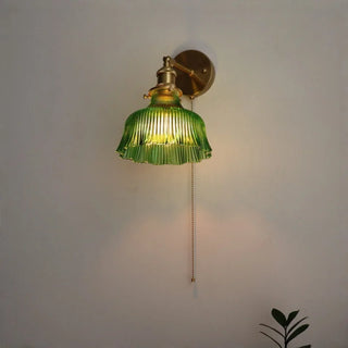 Celako™ Seika Wall Light | Green Glass Copper Japan Style