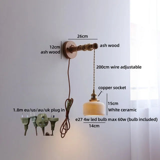 Celako™ Sakura Wall Light | Ceramic Living Room Lighting
