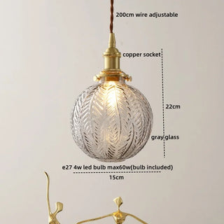 Celako™ Azuric Pendant Light | Blue Glass Bedroom Lighting