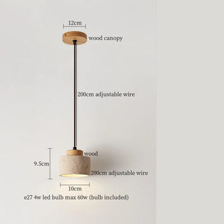 Celako™ Trivora Pendant Light | Black Travertine Bedroom Lighting