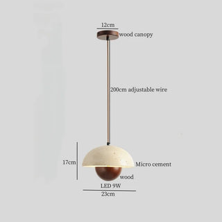 Celako™ Betura Pendant Light | Micro Cement Japan Wabi Sabi