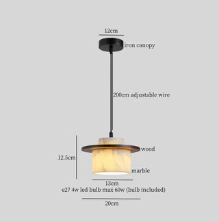 Celako™ Veltino Pendant Light | Marble Bedroom Lighting