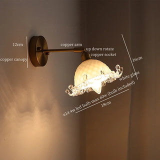 Celako™ Opalier Wall Light | Glass Vintage Living Room Lighting