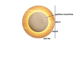 Celako™ Seluna Wall Light | Travertine Living Room Lighting