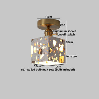 Celako™ Terzola Ceiling Light | Terrazzo Bedroom Lighting