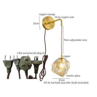 Celako™ Molena Wall Light | Glass Bedroom Lighting