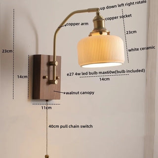 Celako™ Bronzia Wall Light | Glass Bedroom Lighting