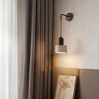 Celako™ Tivara Wall Light | Travertine Bedside Lighting