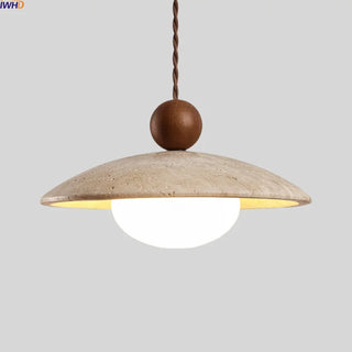 Celako™ Pietura Pendant Light | Yellow Travertine Vintage Wabi Sabi Dining Room Lighting