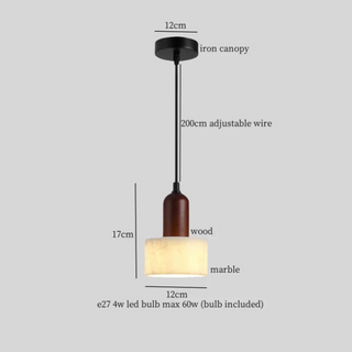 Celako™ Veltino Pendant Light | Marble Bedroom Lighting