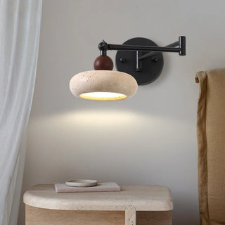 Celako™ Lucaterra Wall Light | Yellow Travertine Bedroom Lighting