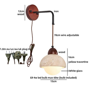 Celako™ Tavara Wall Light | Travertine Living Room Lighting