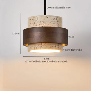 Celako™ Travolo Pendant Light | Yellow Travertine