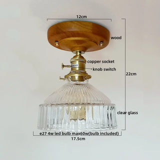 Celako™ Verelle Ceiling Light | Clear Glass Bedroom Lighting