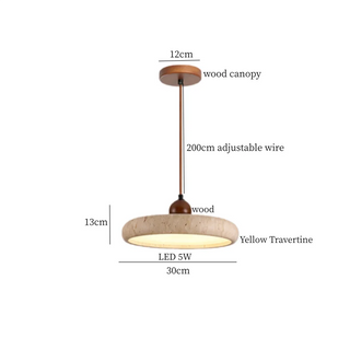 Suspension Celako™ Gialterra | Éclairage d'îlot de cuisine en travertin jaune