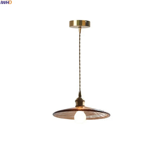 Celako™ Sienna Pendant Light | Amber Glass Dining Room Lighting