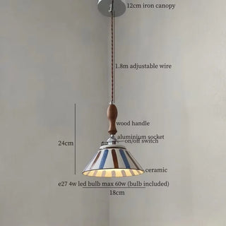 Suspension Celako™ Kinraku | Éclairage de salon en céramique style Wabi Sabi japonais