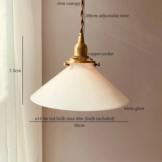 Celako™ Vitroluna Pendant Light | White Glass Kitchen Island Lighting
