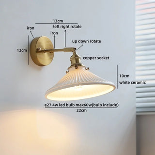 Celako™ Keramis Wall Light | Ceramic Bedroom Lighting