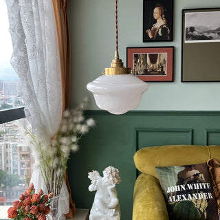 Celako™ Lattea Pendant Light | Glass Stone Bedroom Lighting